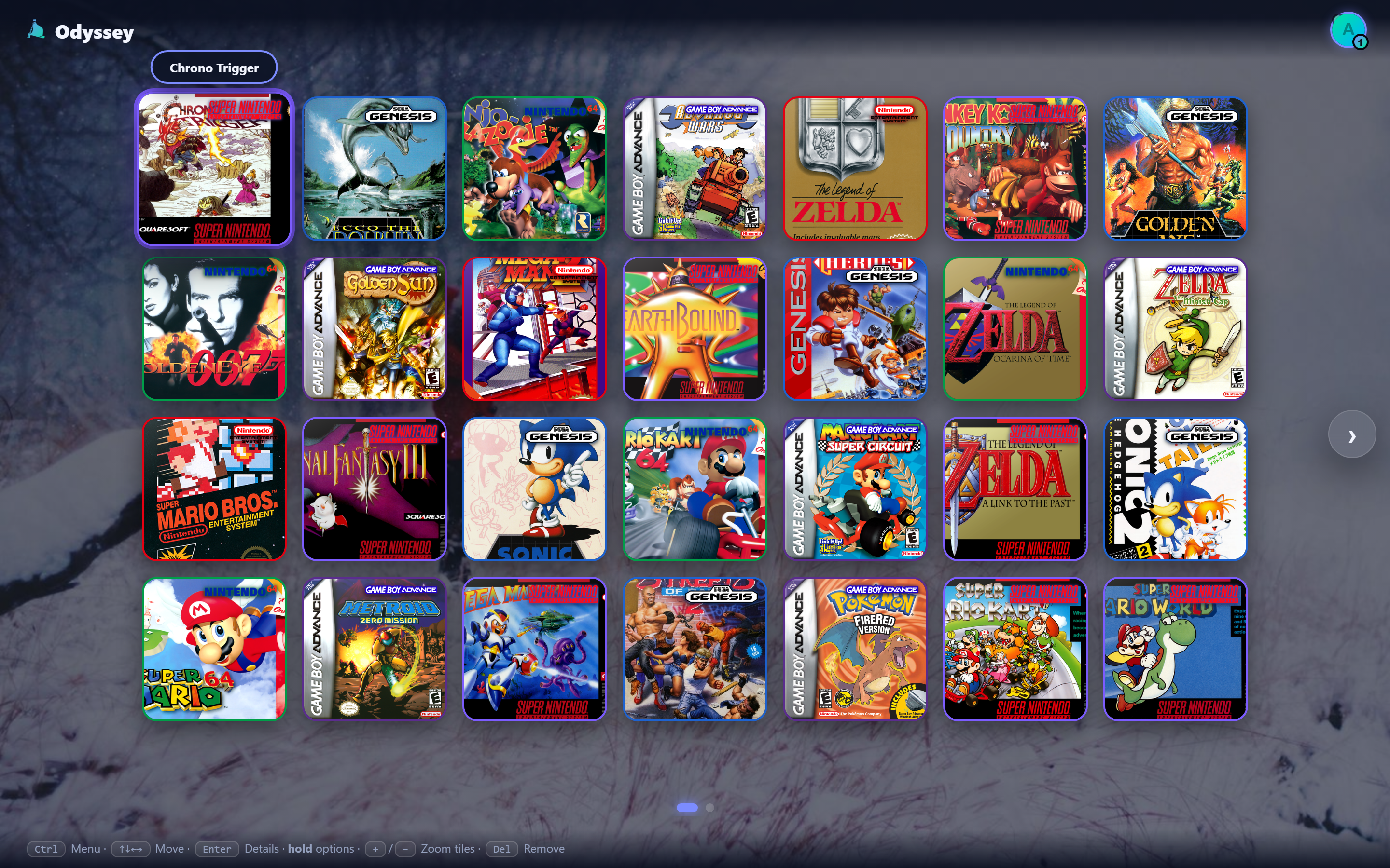 Home grid over a custom photo wallpaper