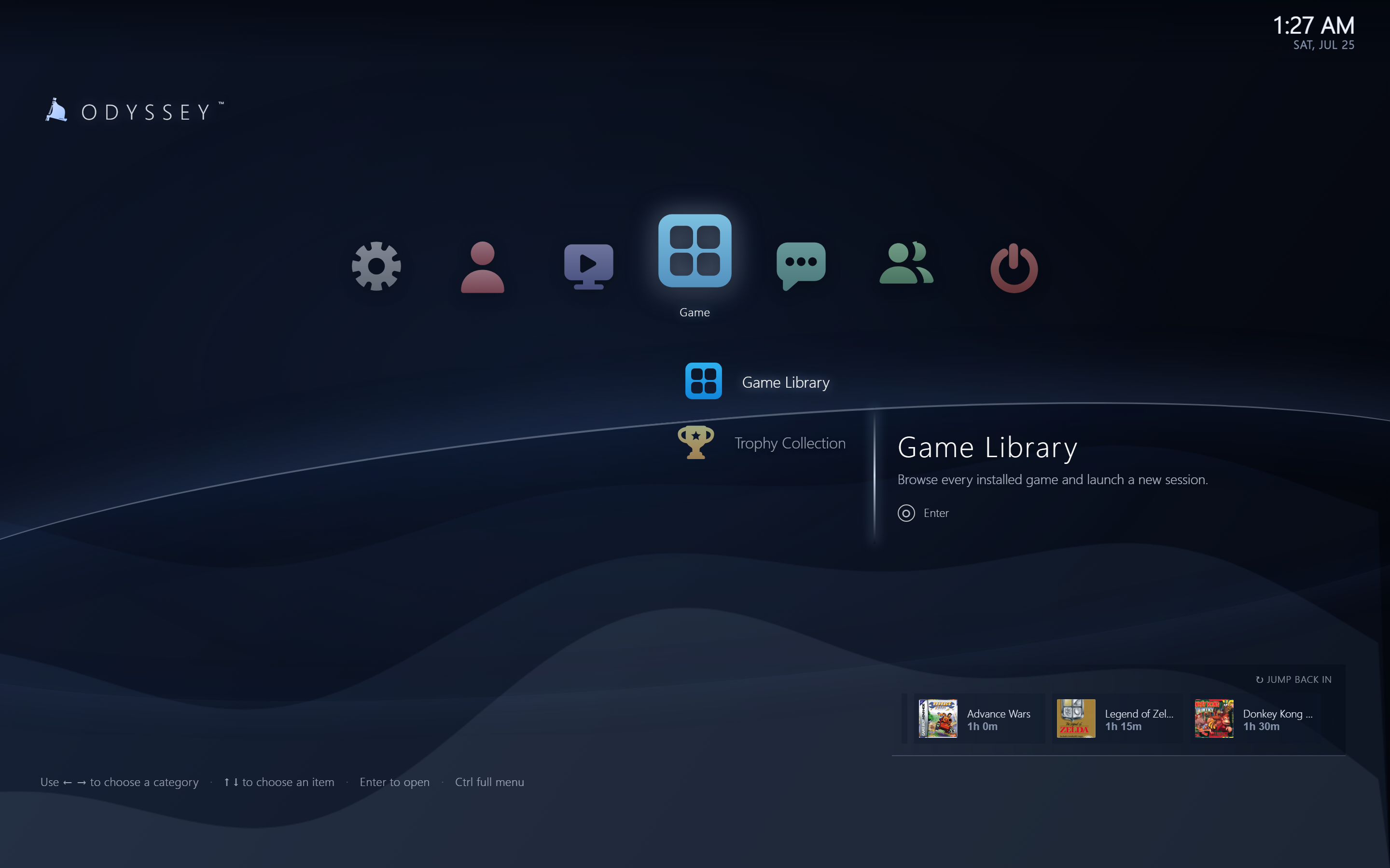 Cross-bar theme: an XMB style dashboard